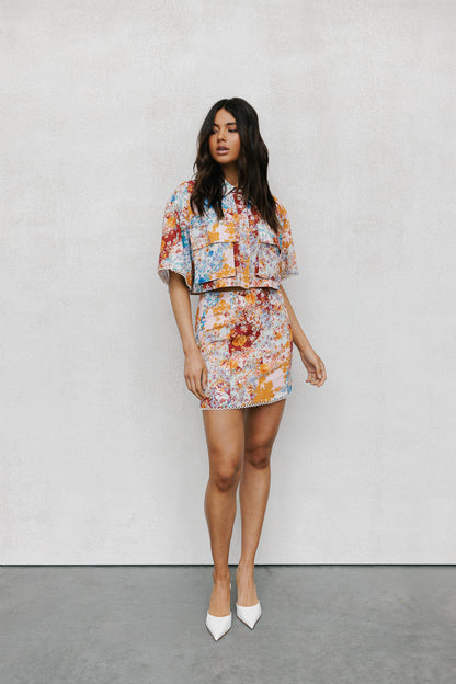 Aprire Mini Skirt - Bloom Floral Print
