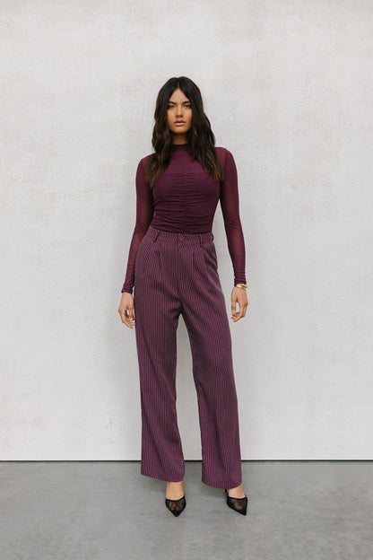 Finn Long-sleeve Top - Plum Mesh