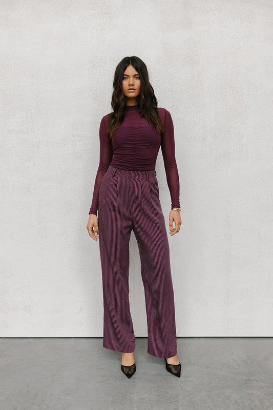 Finn Long-sleeve Top - Plum Mesh