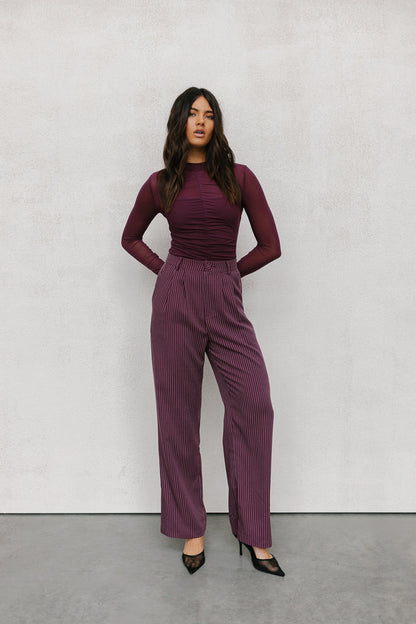 Finn Long-sleeve Top - Plum Mesh
