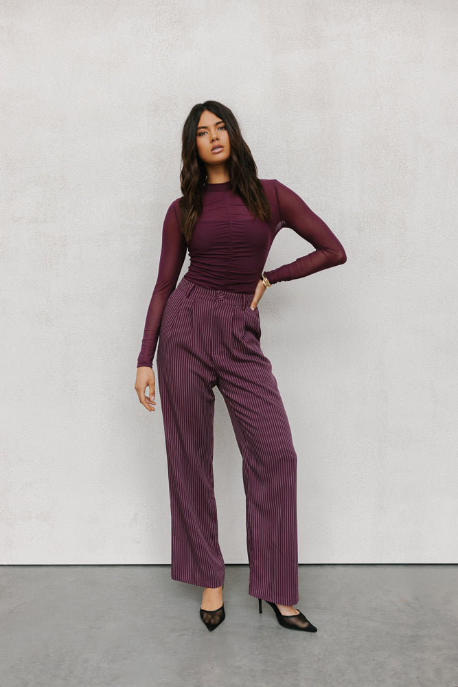 Finn Long-sleeve Top - Plum Mesh