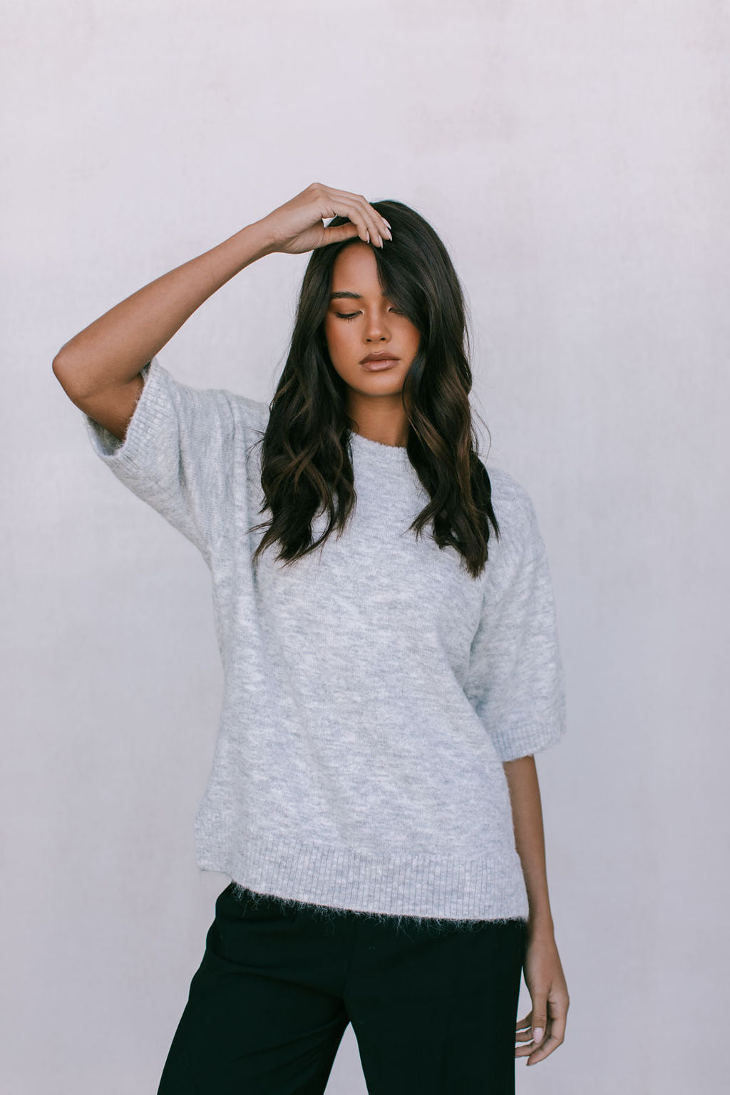 North Knit Top - Grey Marle