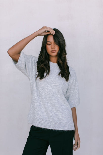 North Knit Top - Grey Marle