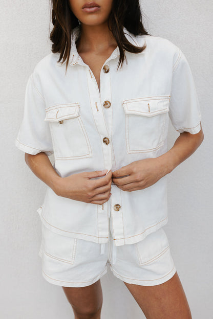 Brittanie Set - Ivory Denim