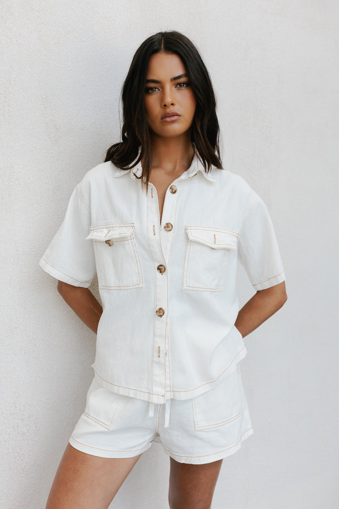 Brittanie Set - Ivory Denim