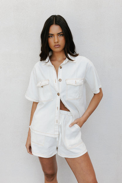 Brittanie Set - Ivory Denim