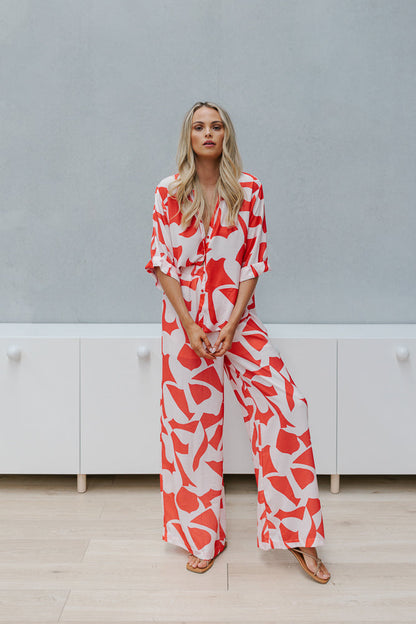 Panama Set - Red/Cream