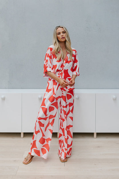 Panama Set - Red/Cream