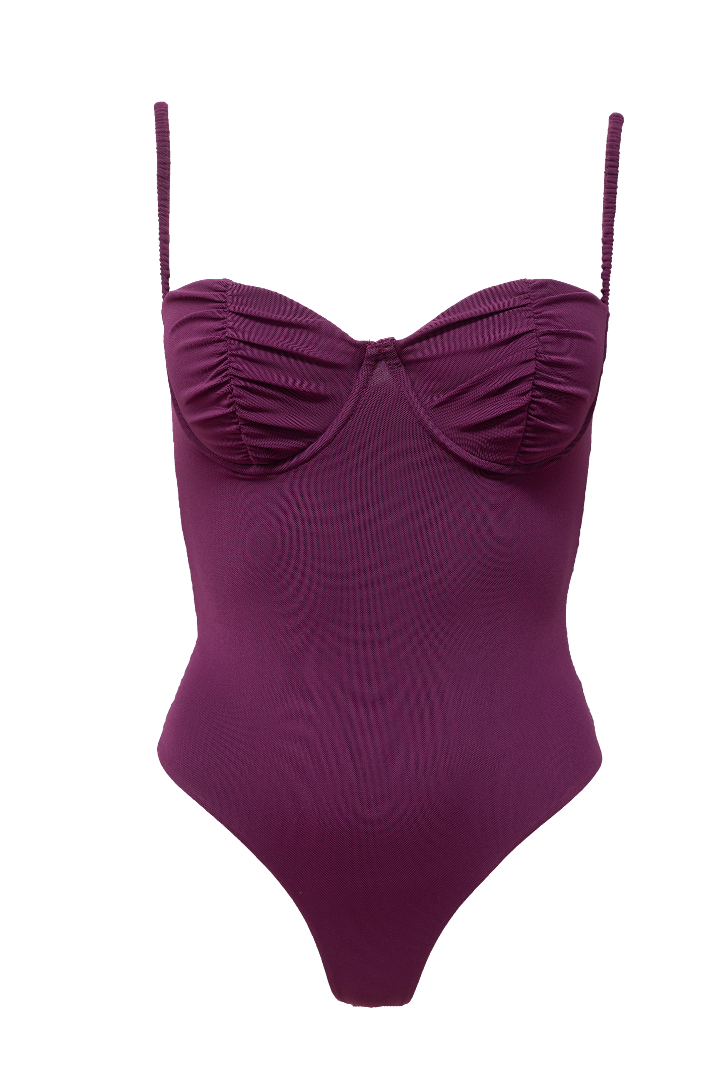 Pip Bodysuit - Plum Mesh