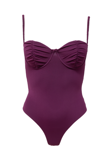 Pip Bodysuit - Plum Mesh