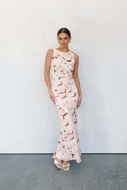 Kayla Maxi Dress - Pink Marble