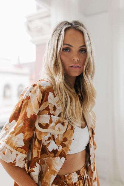 Plover Set - Rust Floral Print