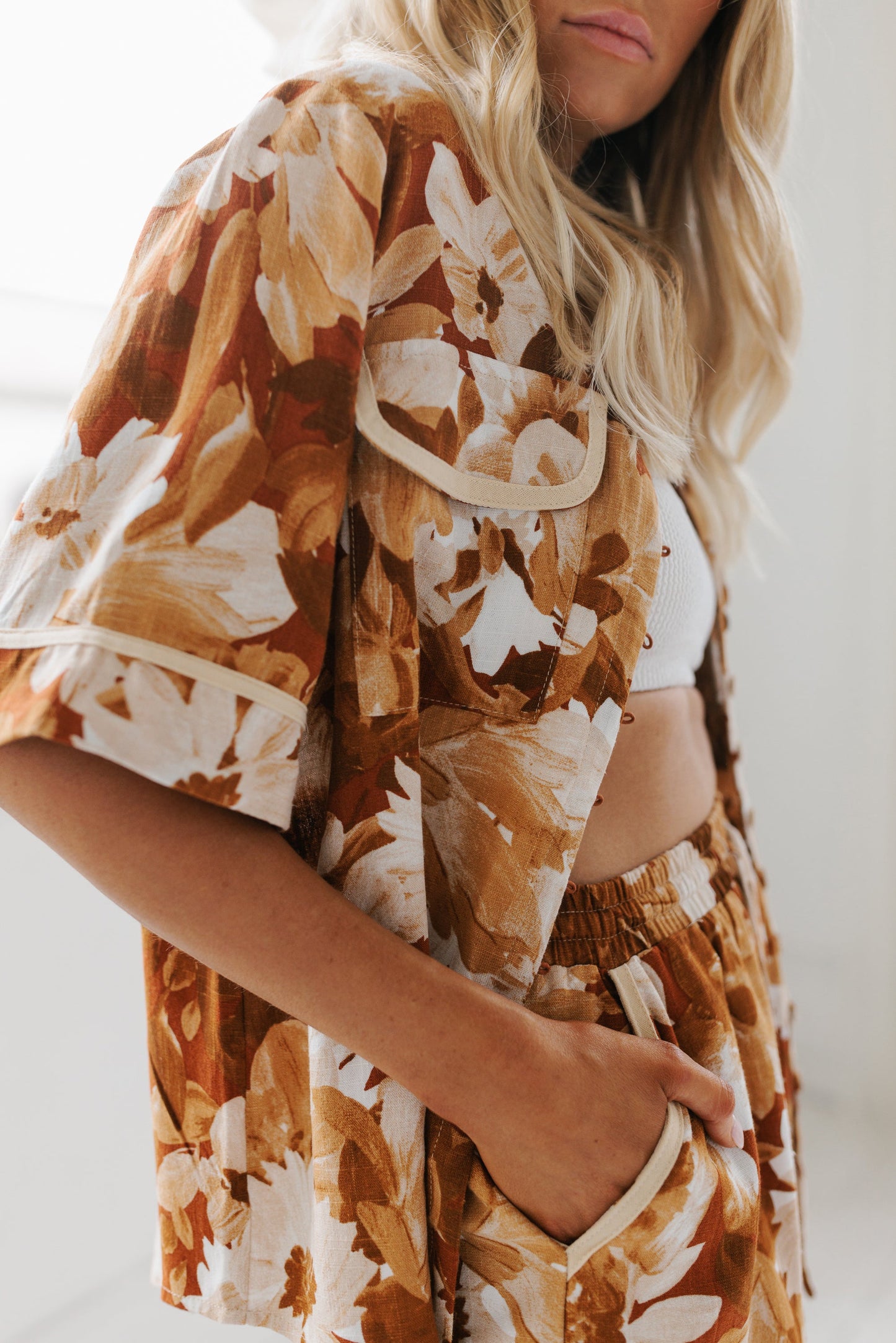 Plover Set - Rust Floral Print