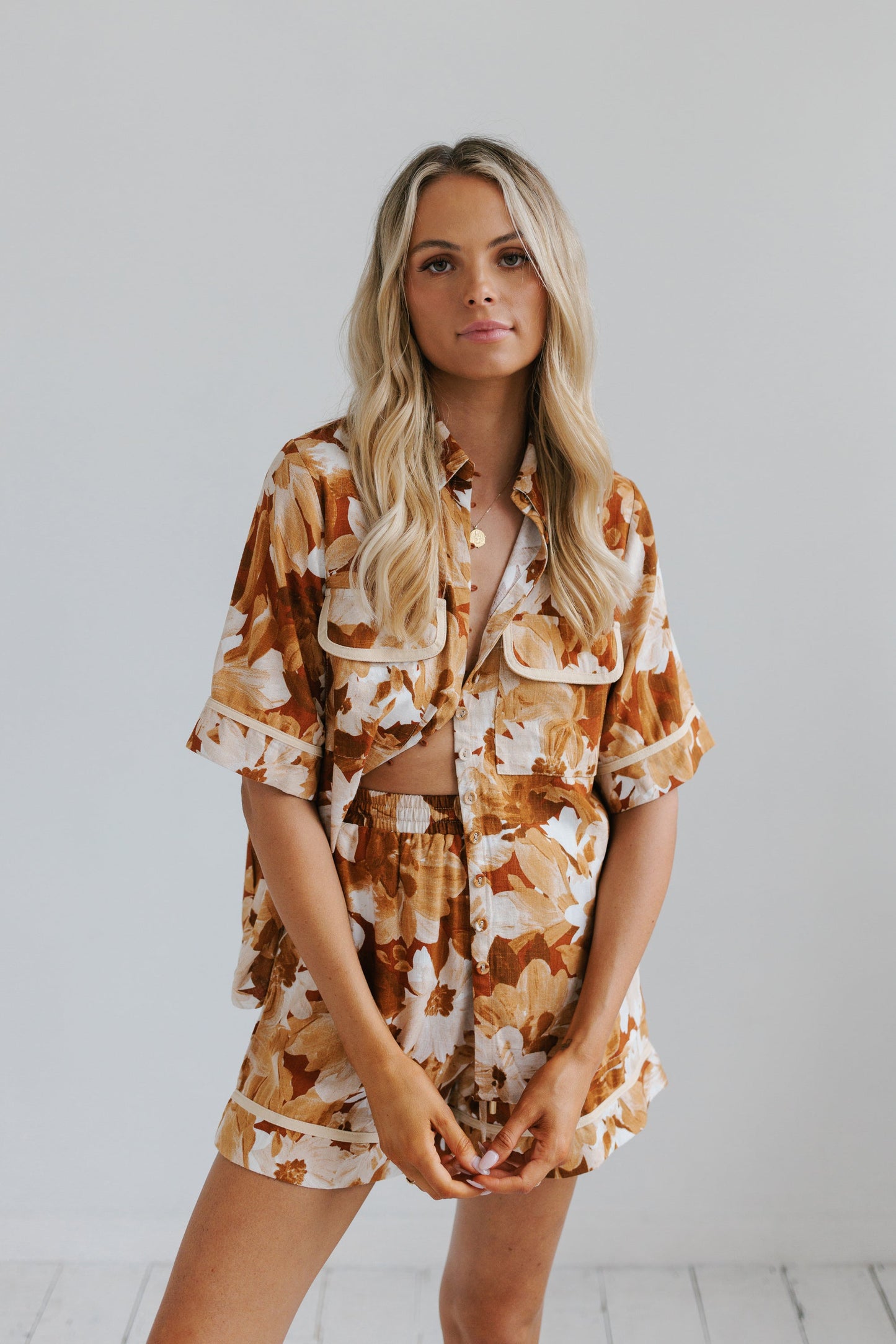 Plover Set - Rust Floral Print