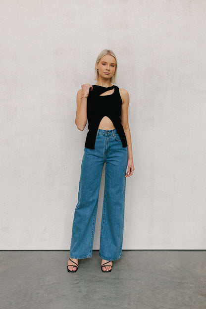 Whitlee Top - Black Knit