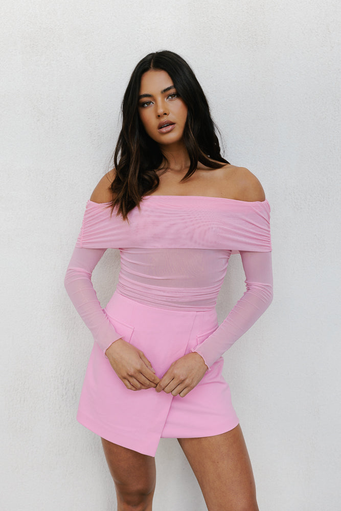 Azrah Mini Skirt - Pink