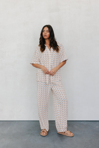 Rylie Set - Beige/Sky Check