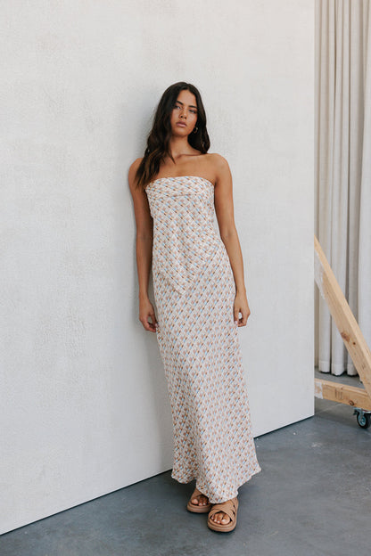 Sono Top - Beige/Sky Check