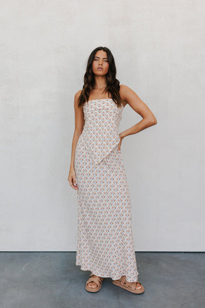 Sono Top - Beige/Sky Check