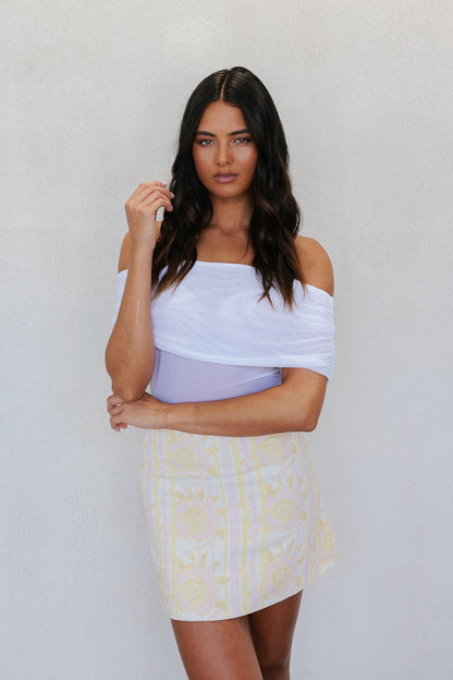 Urissa Skirt - Lemon/Pink Floral