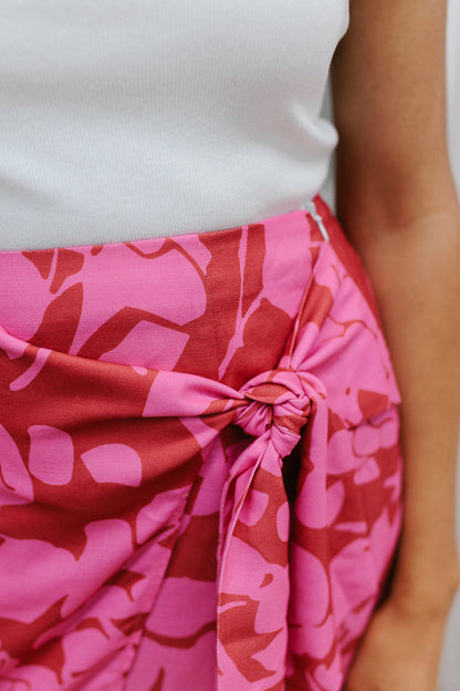 Vigo Mini Skirt - Plum Floral Print