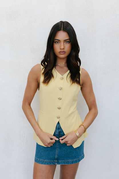 Warhol Vest - Lemon