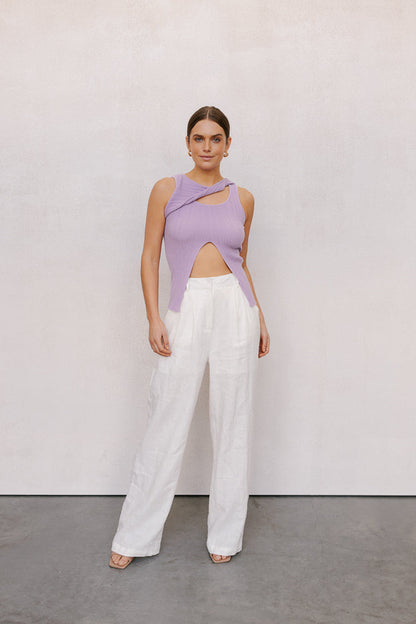 Whitlee Top - Pastel Lilac Knit