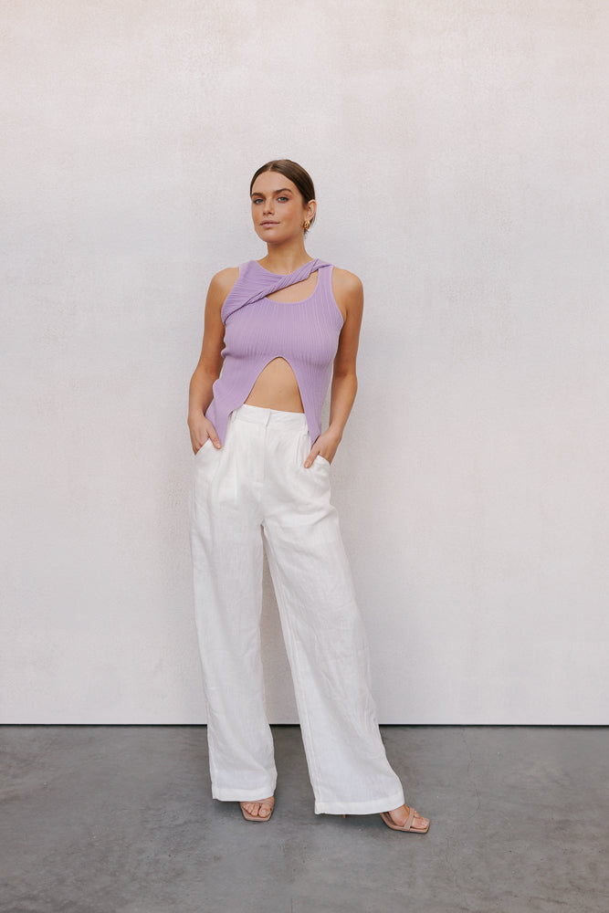 Whitlee Top - Pastel Lilac Knit