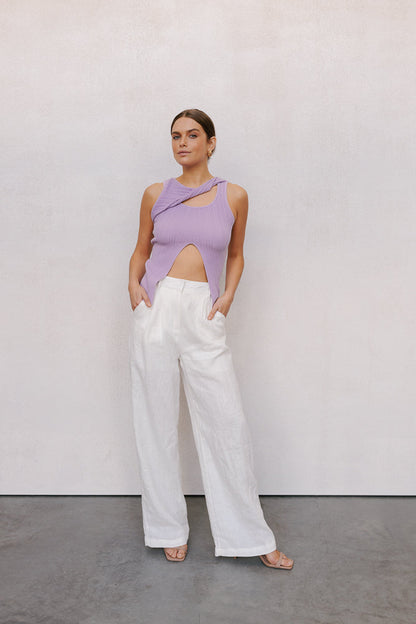 Whitlee Top - Pastel Lilac Knit