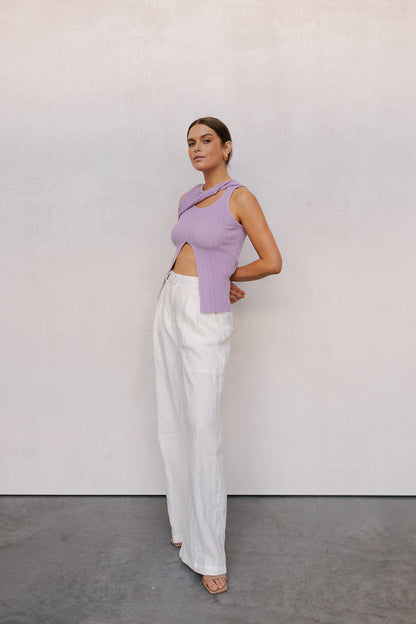 Whitlee Top - Pastel Lilac Knit