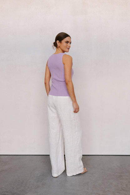 Whitlee Top - Pastel Lilac Knit