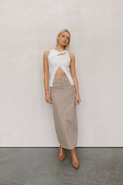 Whitlee Top - White Knit