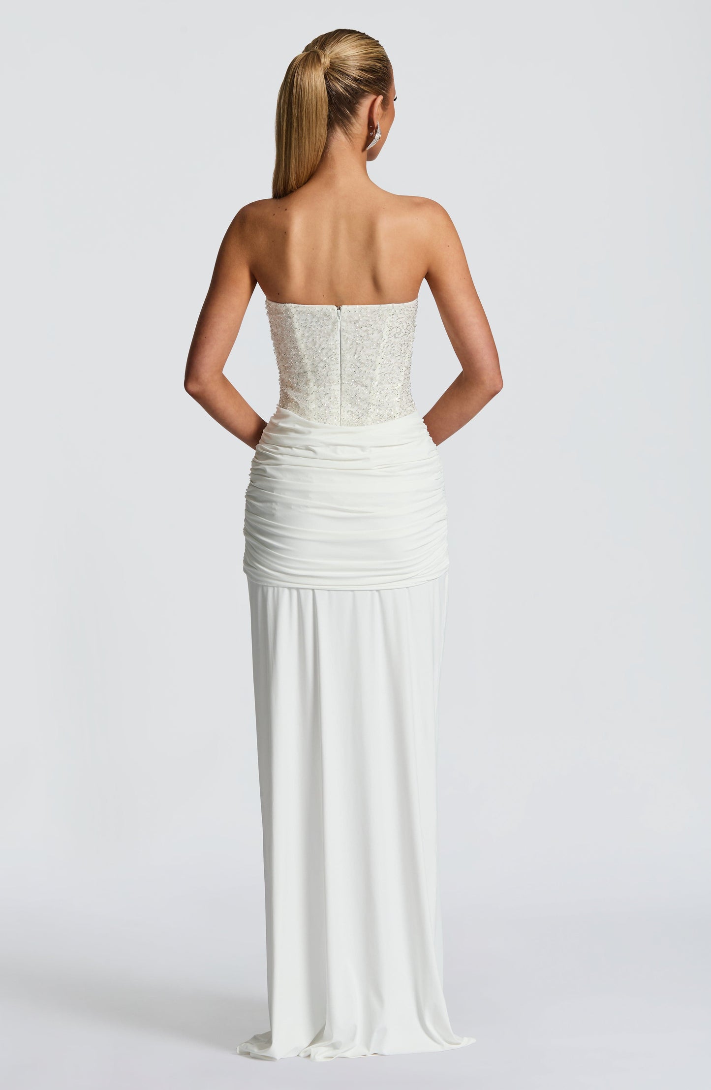 Midnight Elegance Dress - Ivory