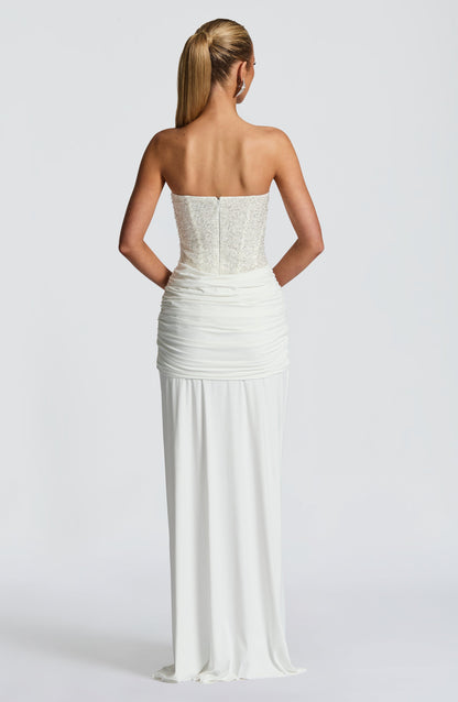 Midnight Elegance Dress - Ivory