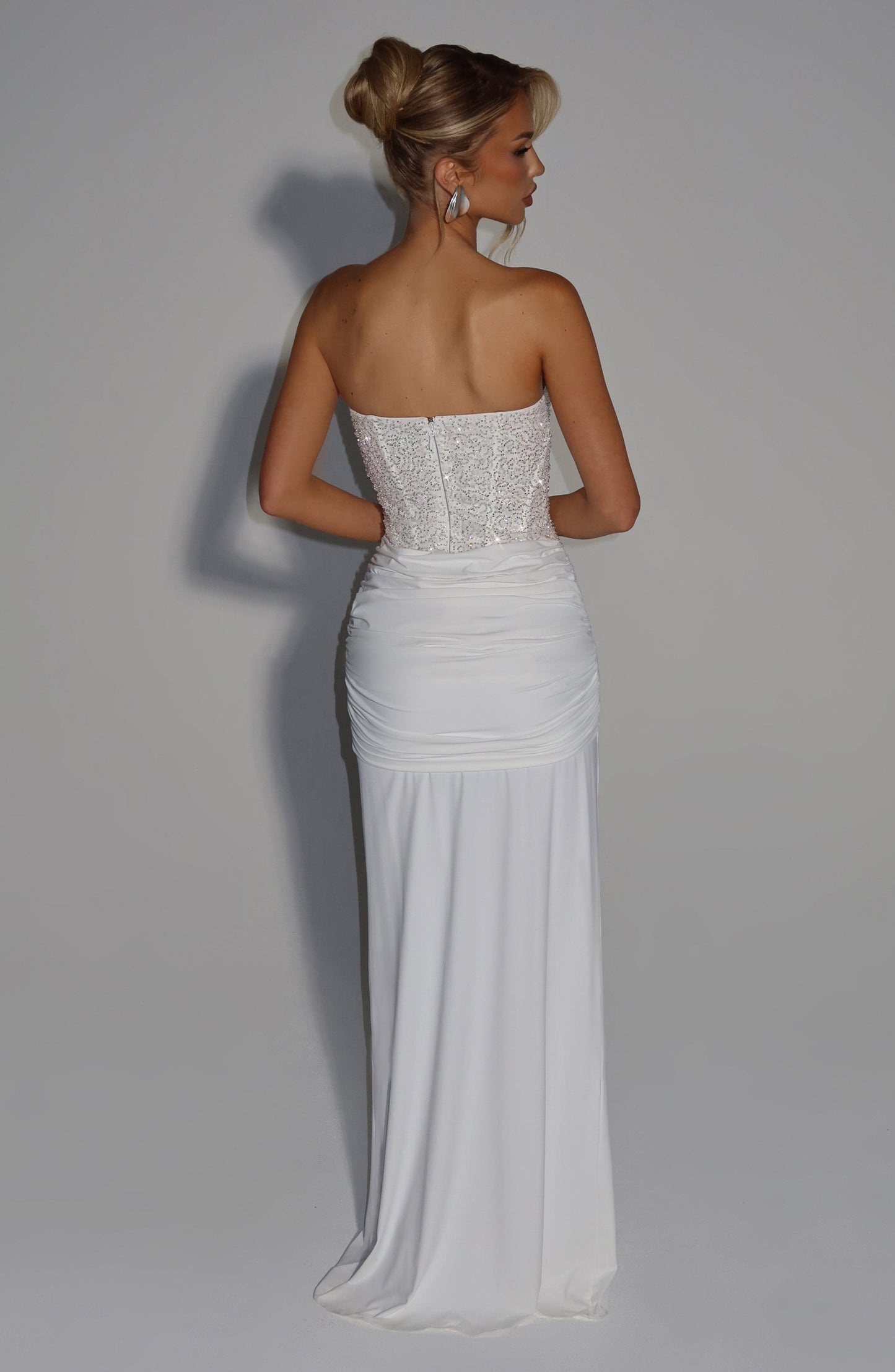 Midnight Elegance Dress - Ivory