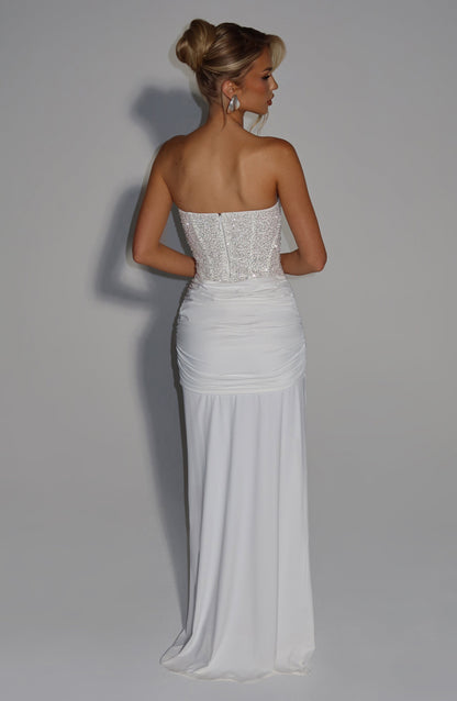 Midnight Elegance Dress - Ivory
