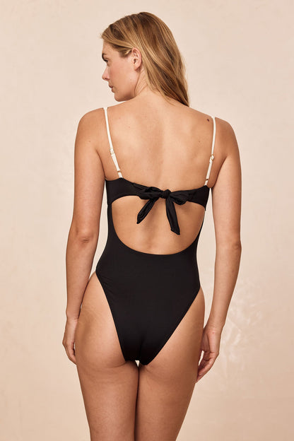 Clovelly One Piece - Black/Ivory