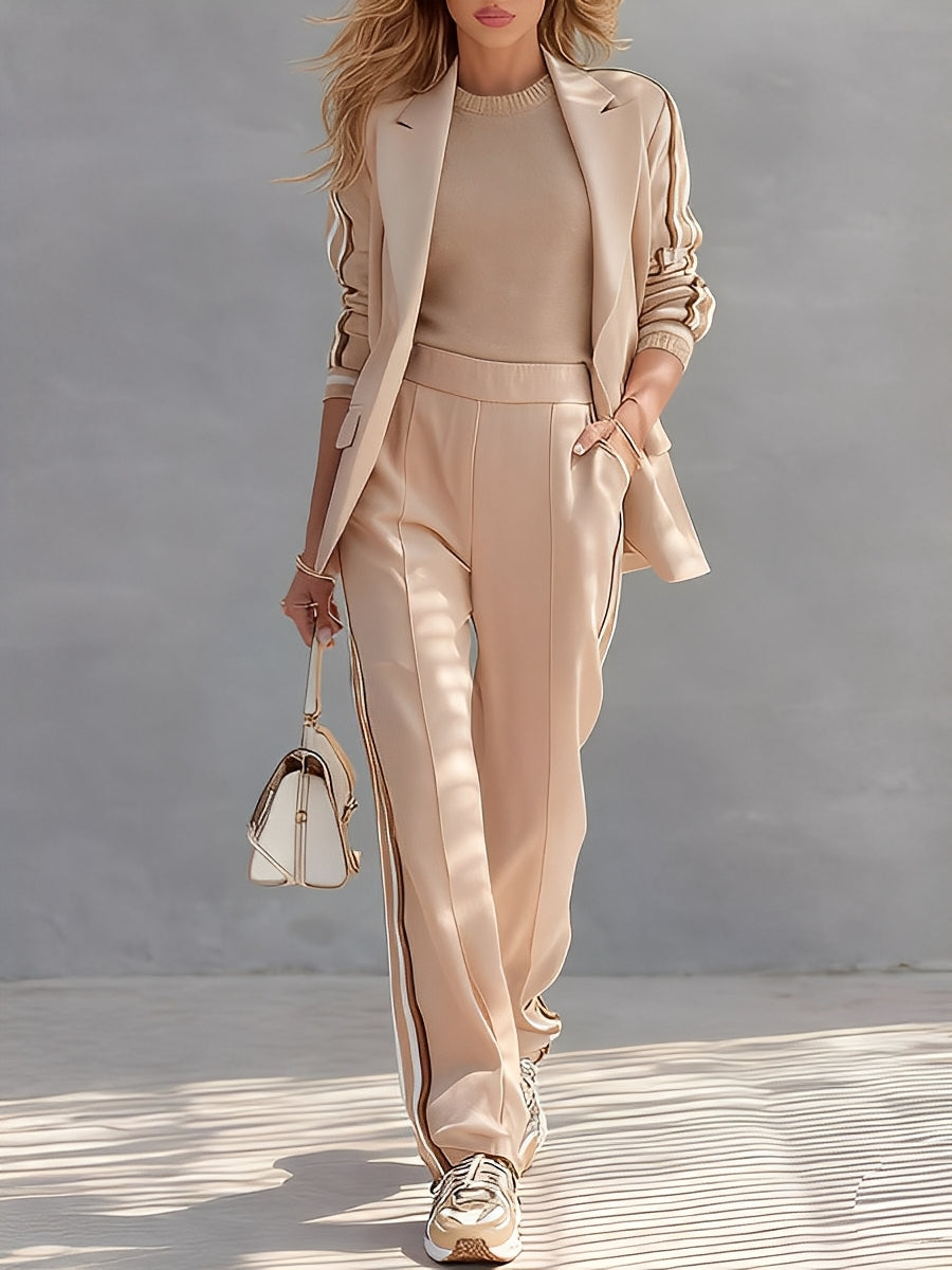 Women's Light Khaki Casual Set MDA1006I5A