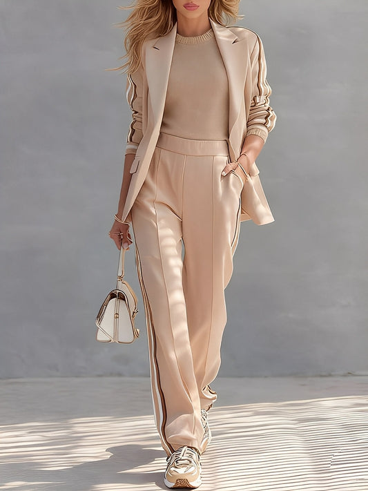 Women's Light Khaki Casual Set MDA1006I5A