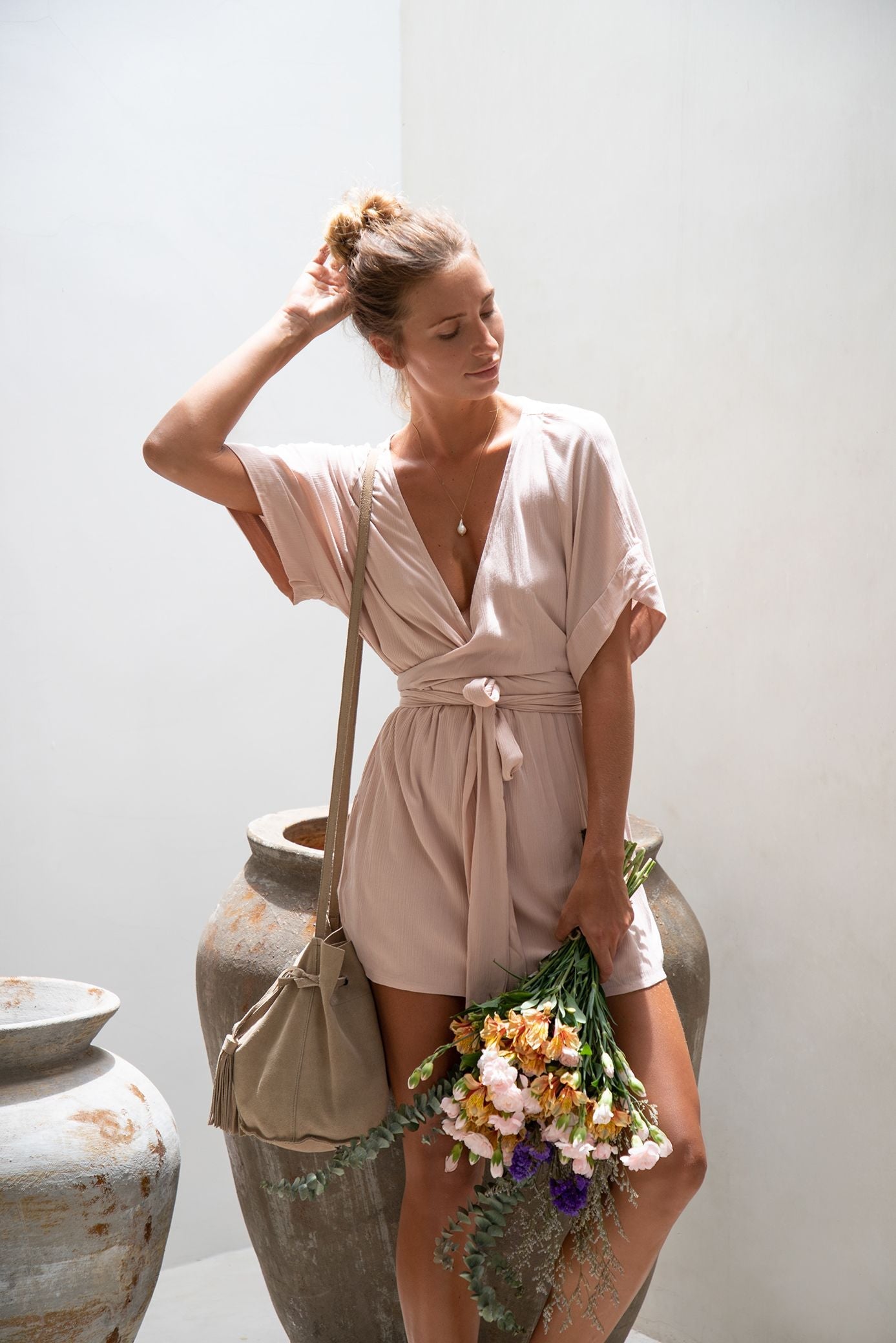 Blush Breeze Romper Dress | Blush