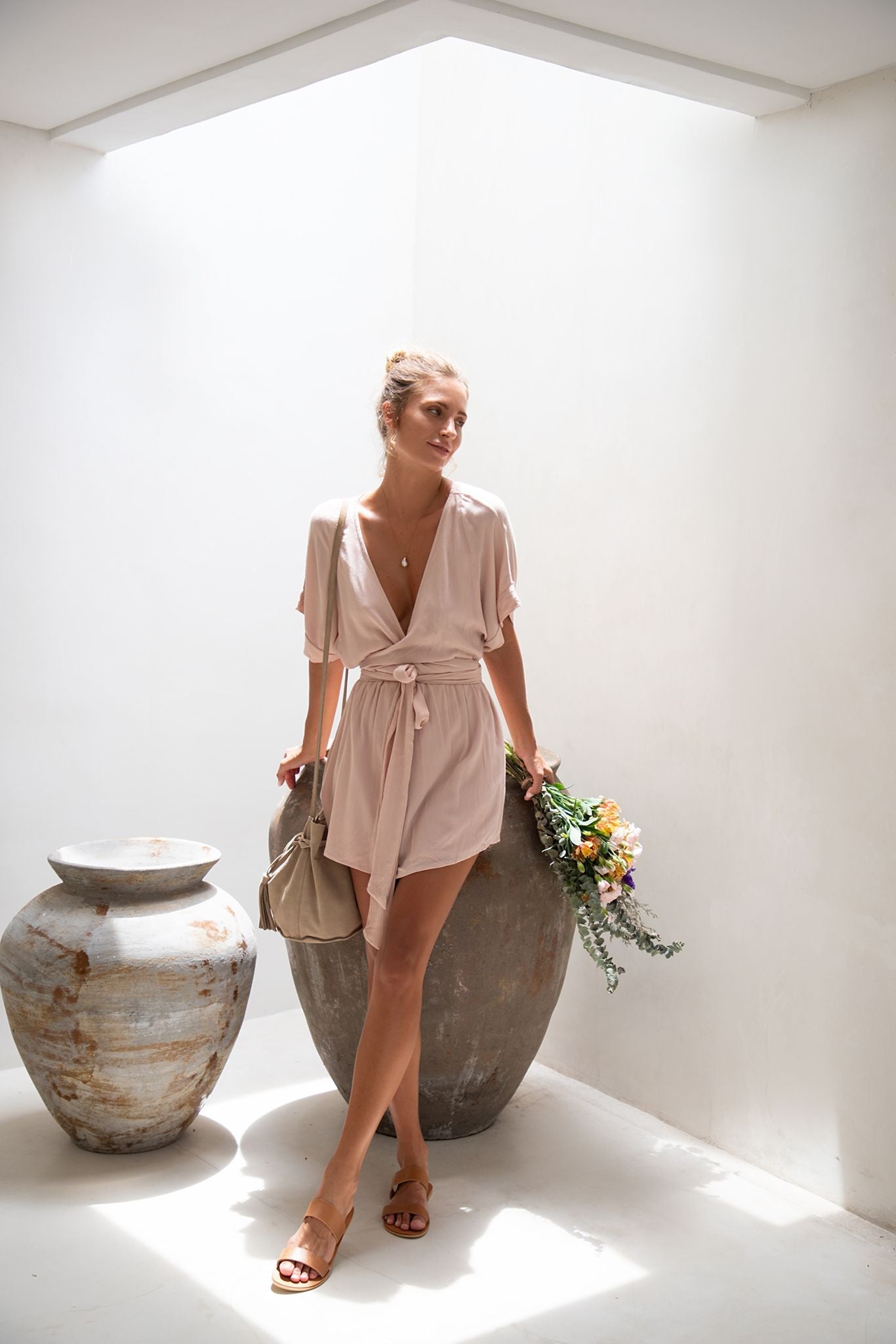 Blush Breeze Romper Dress | Blush