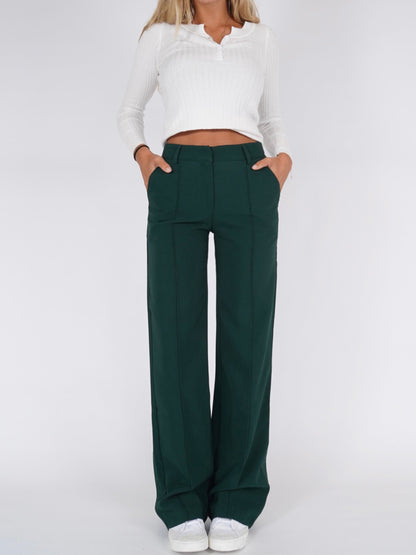 Vera Wide trousers - dark green