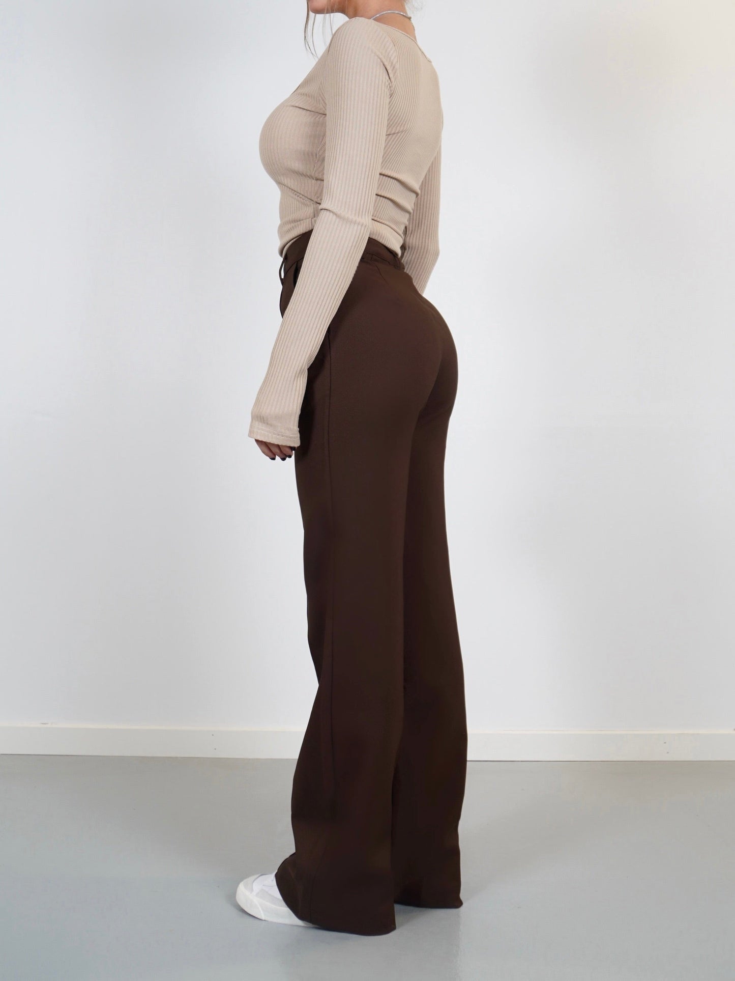 Vera Wide trousers - dark brown