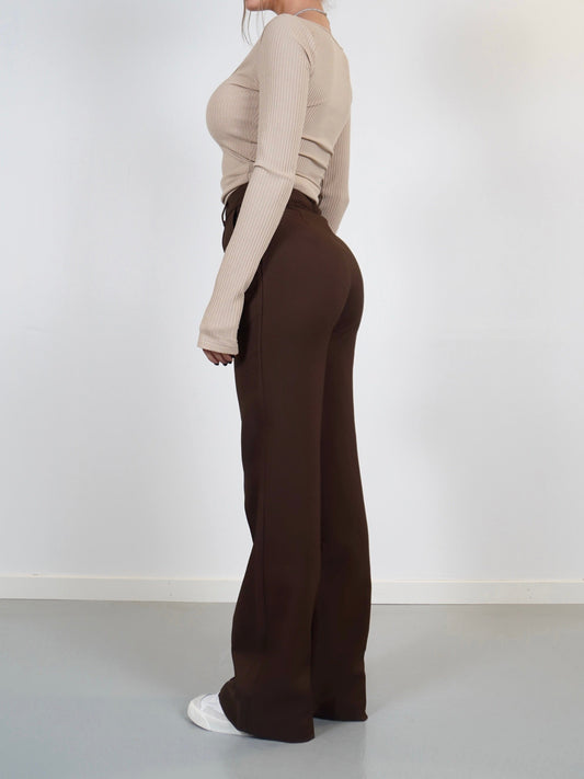 Vera Wide trousers - dark brown