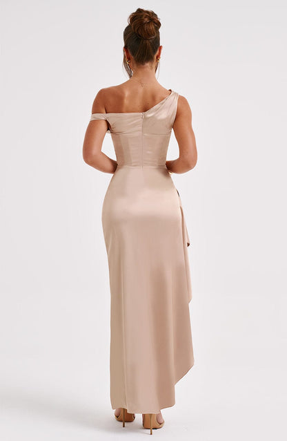 Eternal Elegance Maxi Dress - Champagne