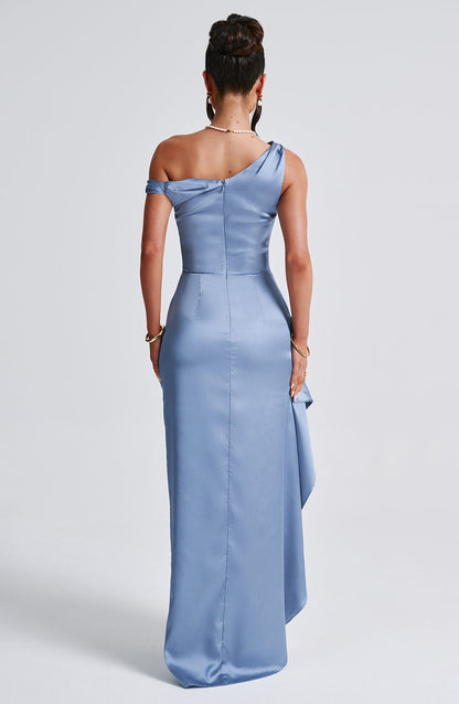 Eternal Elegance Maxi Dress - Dusty Blue