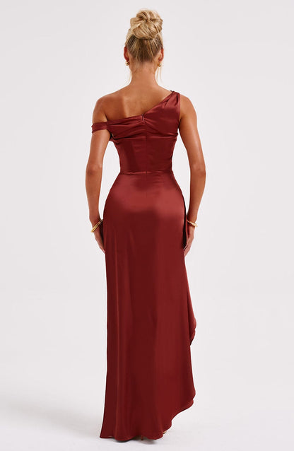 Eternal Elegance Maxi Dress - Rust