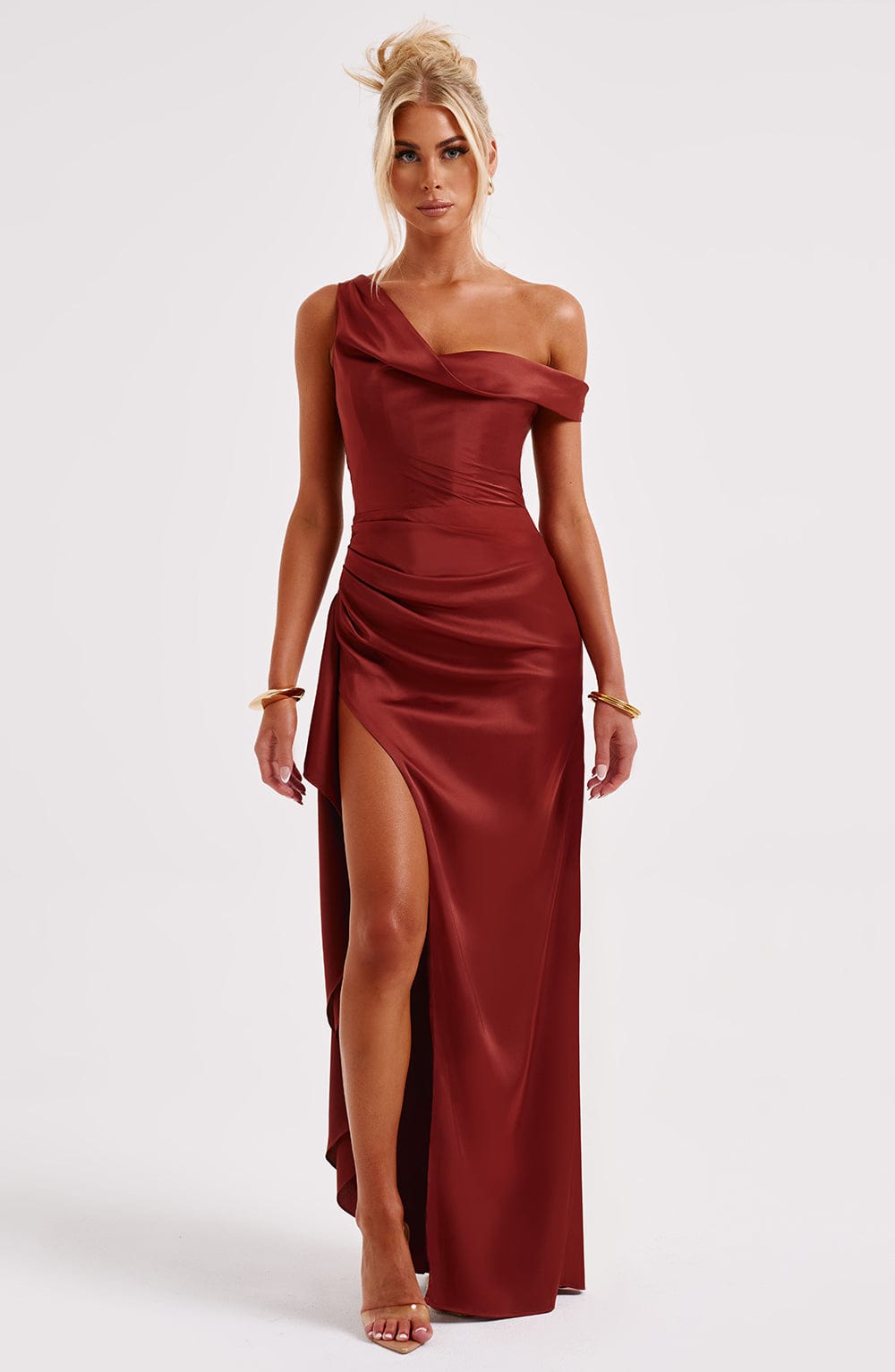 Eternal Elegance Maxi Dress - Rust