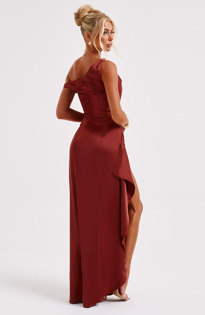 Eternal Elegance Maxi Dress - Rust