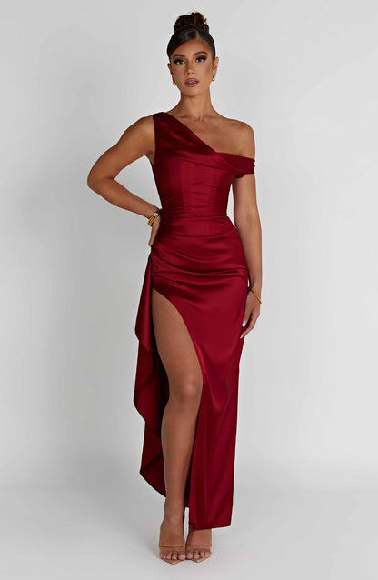 Eternal Elegance Maxi Dress - Wine